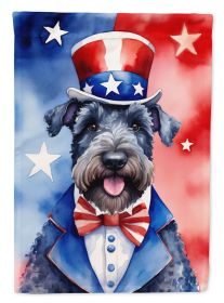 Kerry Blue Terrier Patriotic American Garden Flag Mailbox Flag Decorative Yard Flag Banner Outside Patio Artwork Yard Flower Beds, Garden Size