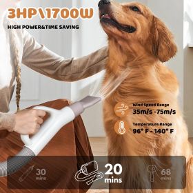 Negative Ion Dog Hair Dryer, Intelligent Temperature Control, Adjustable Temperature Wind Speed 4-in-1 Nozzle, Pet Grooming Hair Dryer (Option: Dog hair dryer)